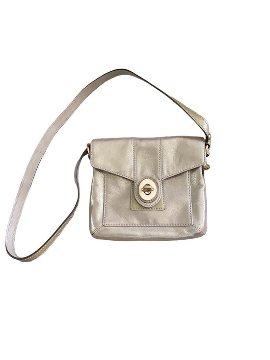Coach Handbags - Coach Metallic Gold small crossbody purse. Turn lock closure compact leather